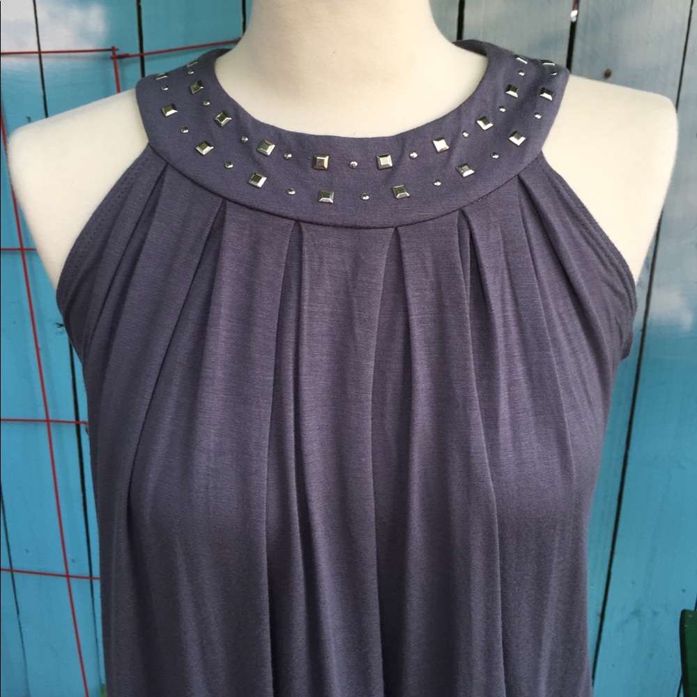 Ophelia Gray Embellished Blouse